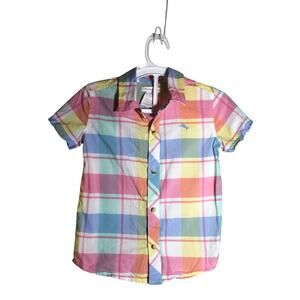 Tommy Bahama Pastel Plaid Short Sleeve Shirt sz 4T